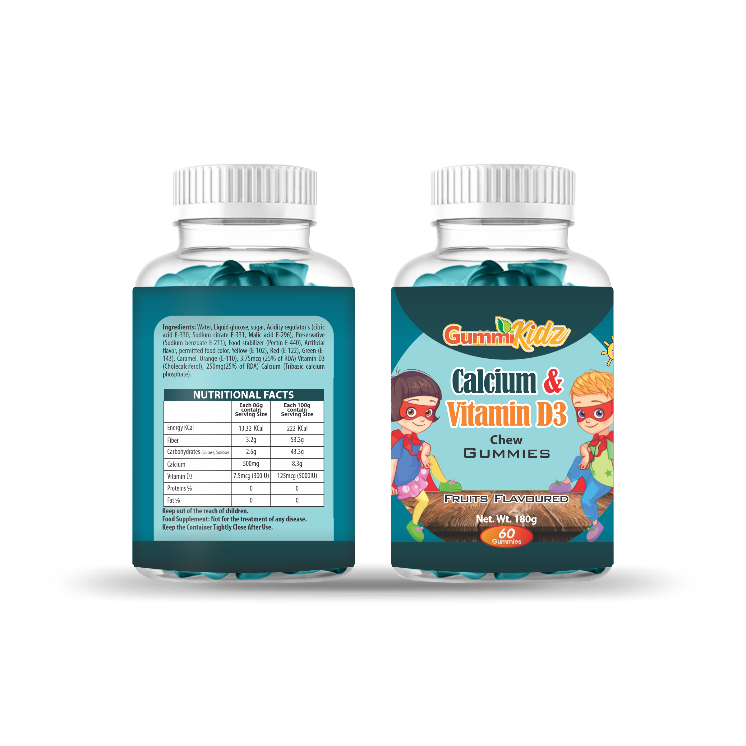 Calcium and Vitamin D3 Kids Chew Gummies