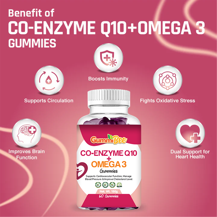 Co-Enzyme Q10 Plus Omega-3 Gummies