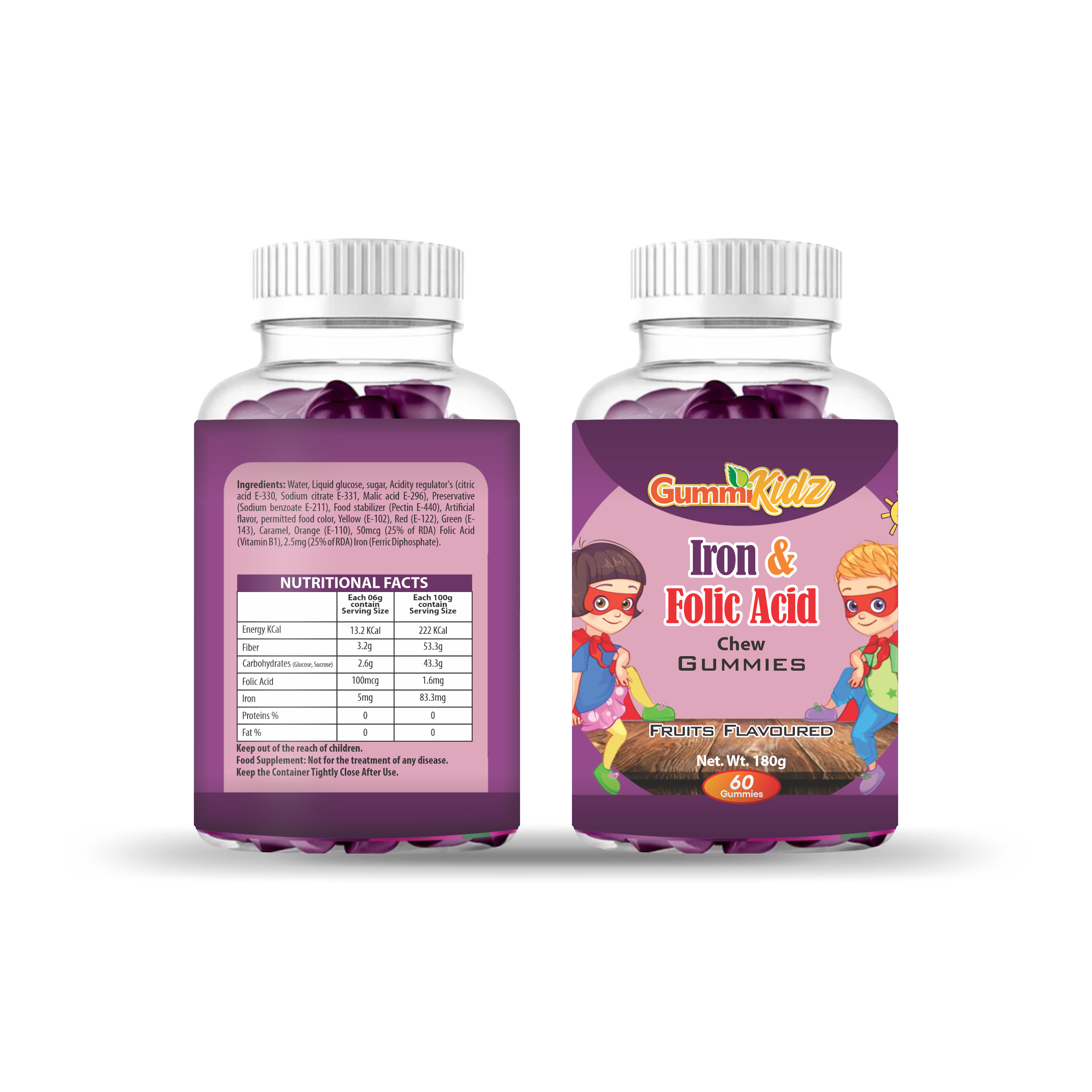 Iron and Folic Acid Kids Chew Gummies