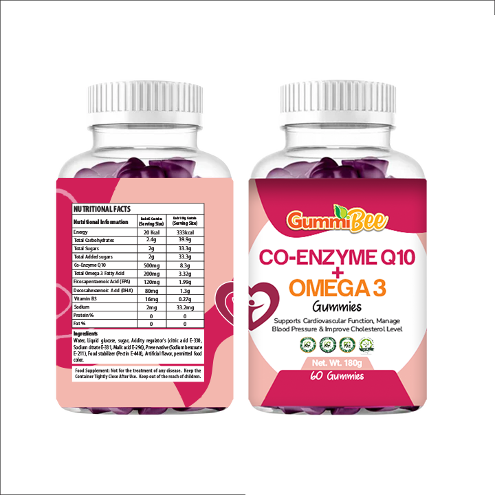 Co-Enzyme Q10 Plus Omega-3 Gummies