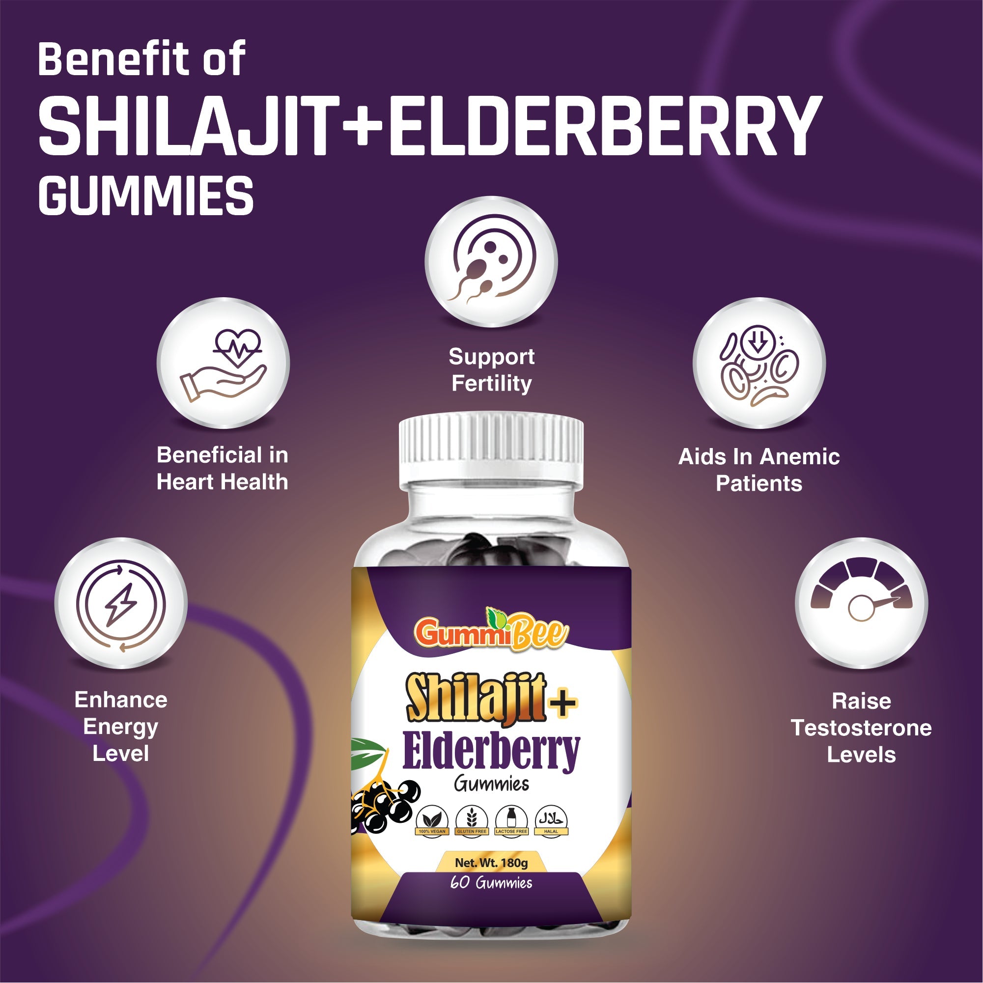 Shilajit Elderberry Gummies